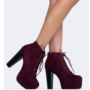 SPEED LIMIT 98 Platform Ankle Booties sz 7.5